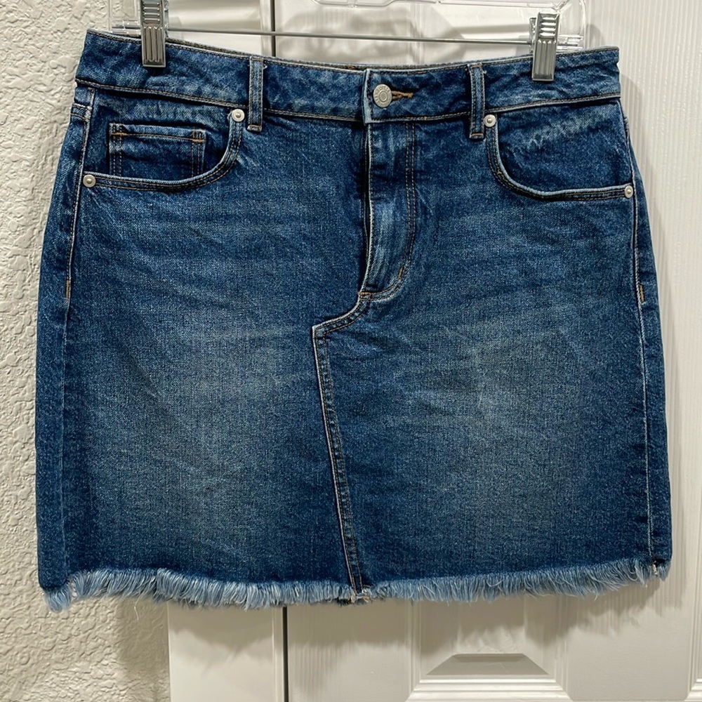 LOFT Denim Mini Skirt